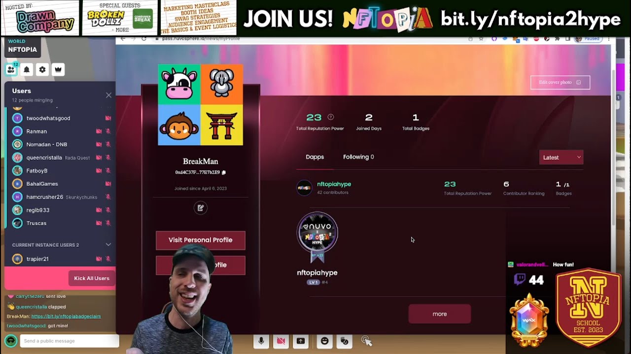NFTopia x NUVO Live Demo