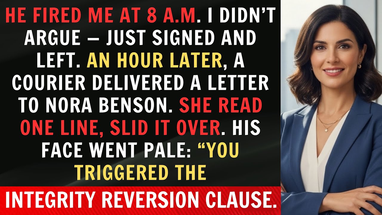 He Fired Me at 8 AM  By 9, I Triggered the Clause That Ended Him | Office Revenge