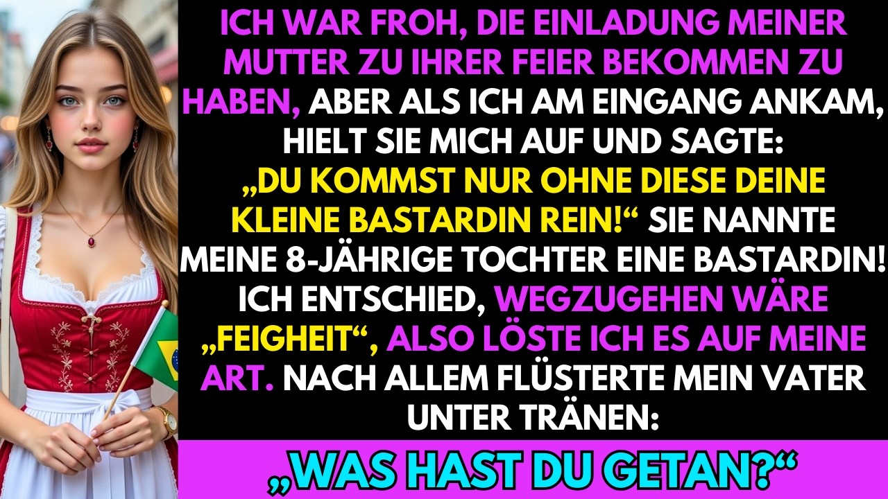 Am Eingang abgewiesen: „Deine kleine 8-jährige Bastardin kommt nicht rein“, sagte meine Mutter...