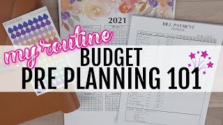 BUDGET PRE PLANNING 101 | My Planning Routine + FREE PRINTABLE | Functional Budget Pre Planning Tips