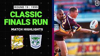 Classic Finals Run | Round 19, 1999 | Brisbane Broncos v Auckland Warriors | Match highlights screenshot 1