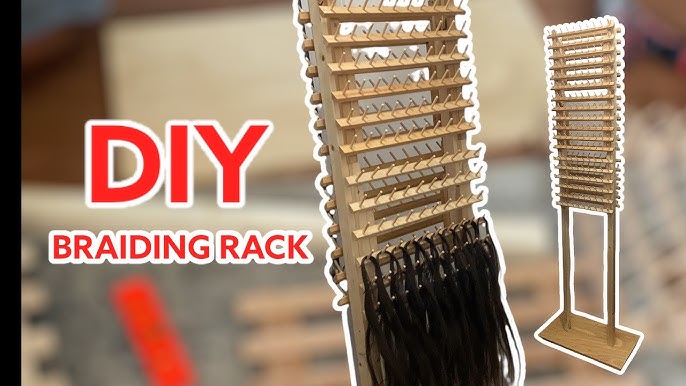 Adjustable Braiding Hair Rack 160 Pegs, Double-Sided Standing Hair