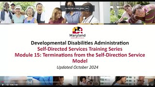 Module 15  Terminations from the Self Directed Service Model