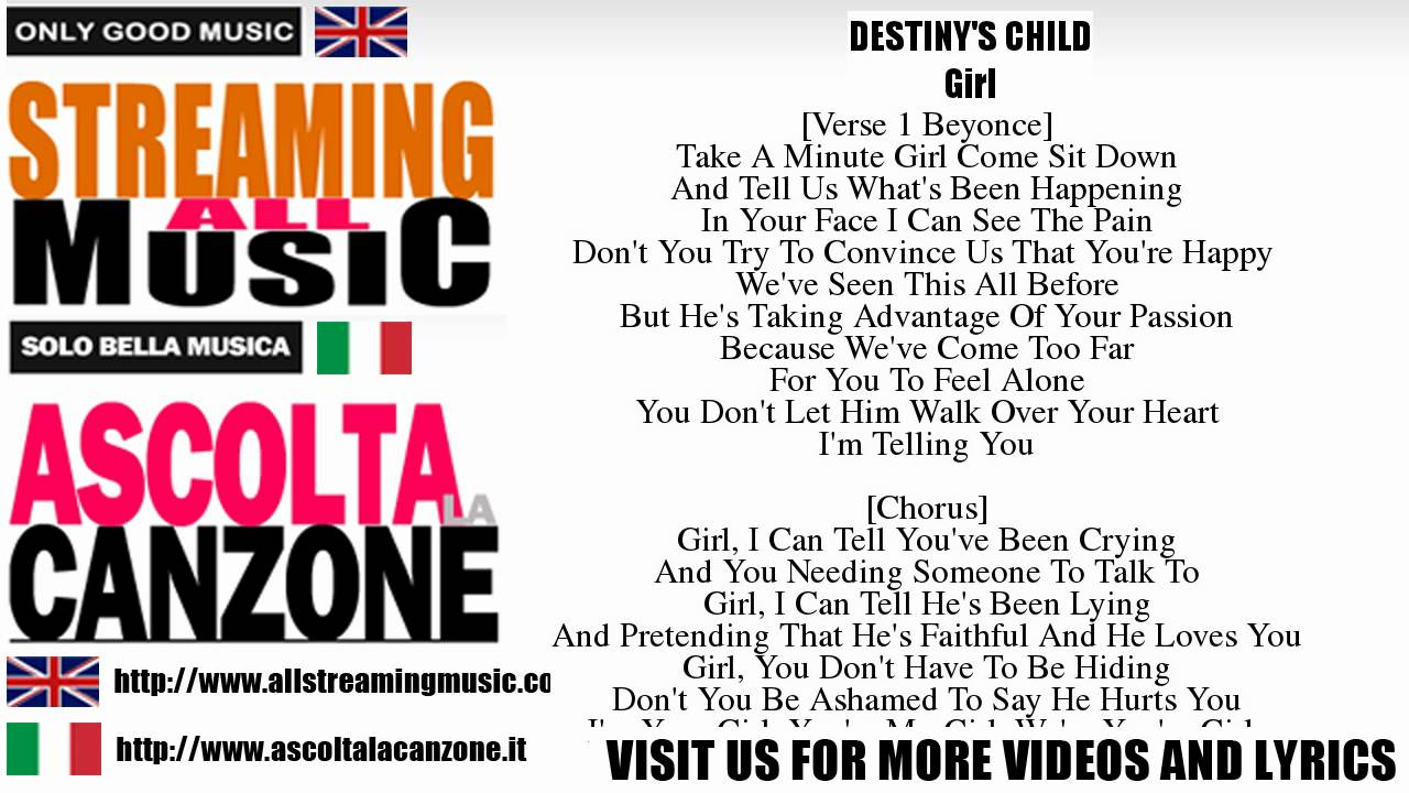 Destiny's Child - Girl (Lyrics / Testo) - YouTube