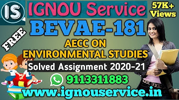 BEVAE-181 Solved Assignment||English Medium||2020-21||Link given in Description