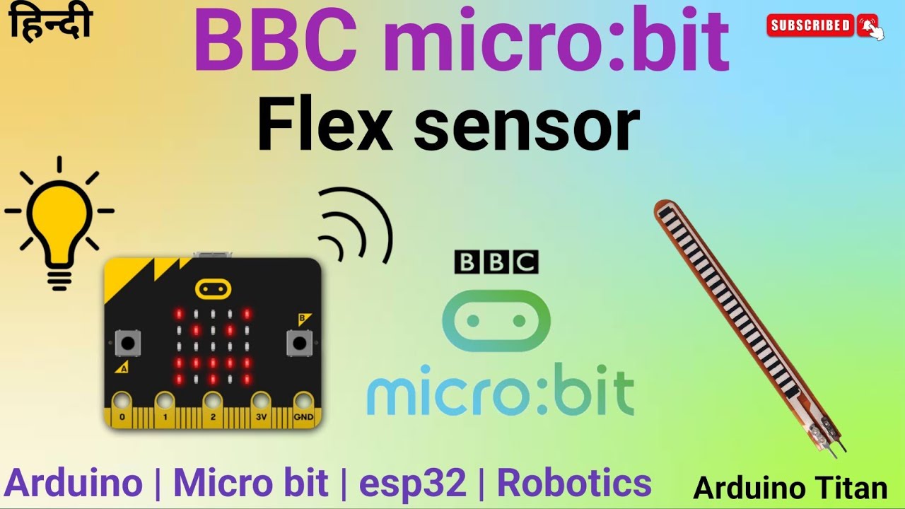 Flex sensor interfacing with micro bit | micro bit | flex sensor - YouTube