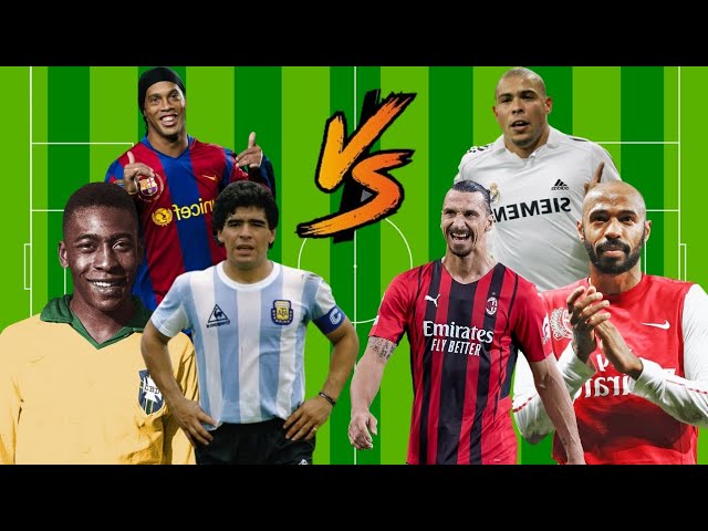 Maradona Vs Ronaldinho Vs Pele Vs Ronaldo Nazario