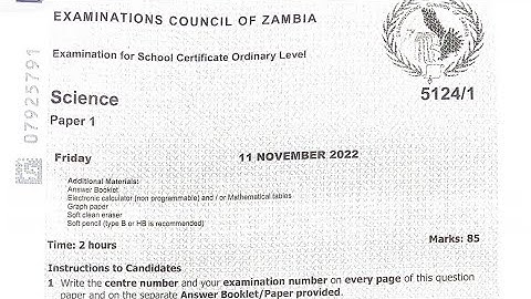 Revision in science paper one 2022 internal (section A and B).