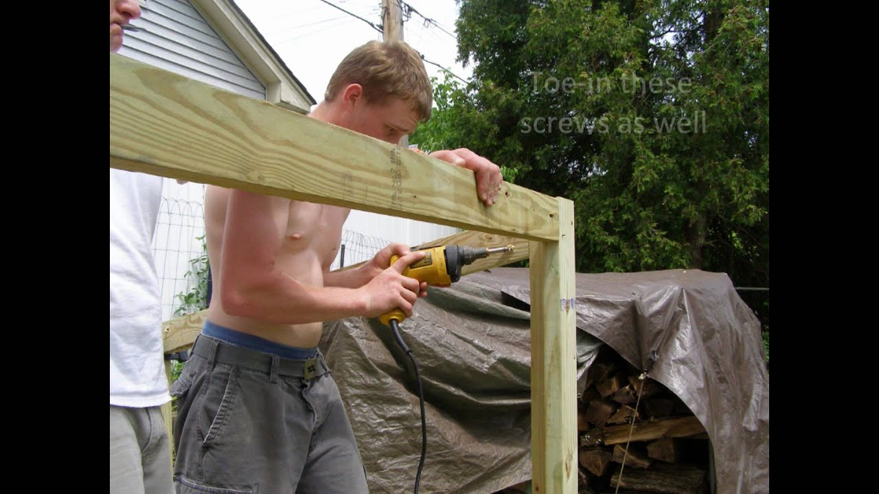 How to build a Firewood-Storage Shed - YouTube