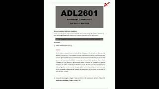 ADL2601 Assignment 1 Detailed Answers Semester 1 Due 8 April 2024