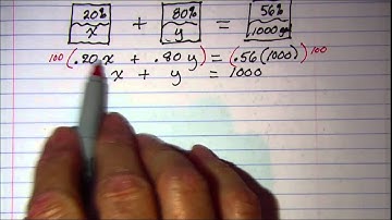 Mixture Word Problem in 2 variables