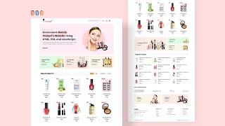 Create Beauty Product Website Using HTML CSS and JavaScript