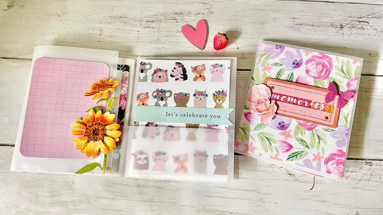 12x12 One Sheet Wonder Vellum Mini Album Tutorial - YouTube