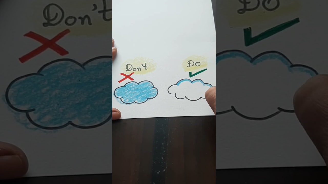 Do's And Don't Crayons Colour | How To Fill Colors | Easy For Kids🖍👩‍🎨☁️