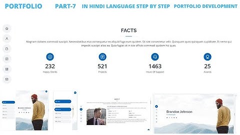P-7 Responsive Portfolio Development In Hindi  Conunter HTML |  CSS |  Bootstrap @Justforcode