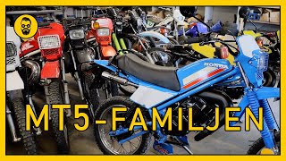 Familjen som älskar trimmade Honda MT5-mopeder.