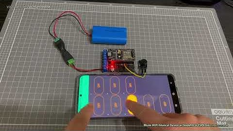 Blynk 8-Note WiFi Musical Device w/HW-508 & NodeMCU ESP8266