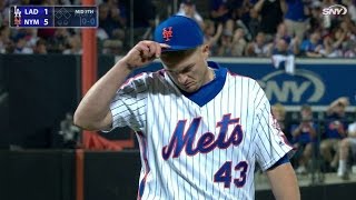 LAD@NYM: Wright starts a 5-4-3 double play