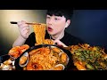 SUB)얼큰한 해물칼국수에 해물파전 먹방 (ft.블랙킹타이거 새우) Spicy Kalguksu Pajeon MUKBANG 리얼사운드먹방