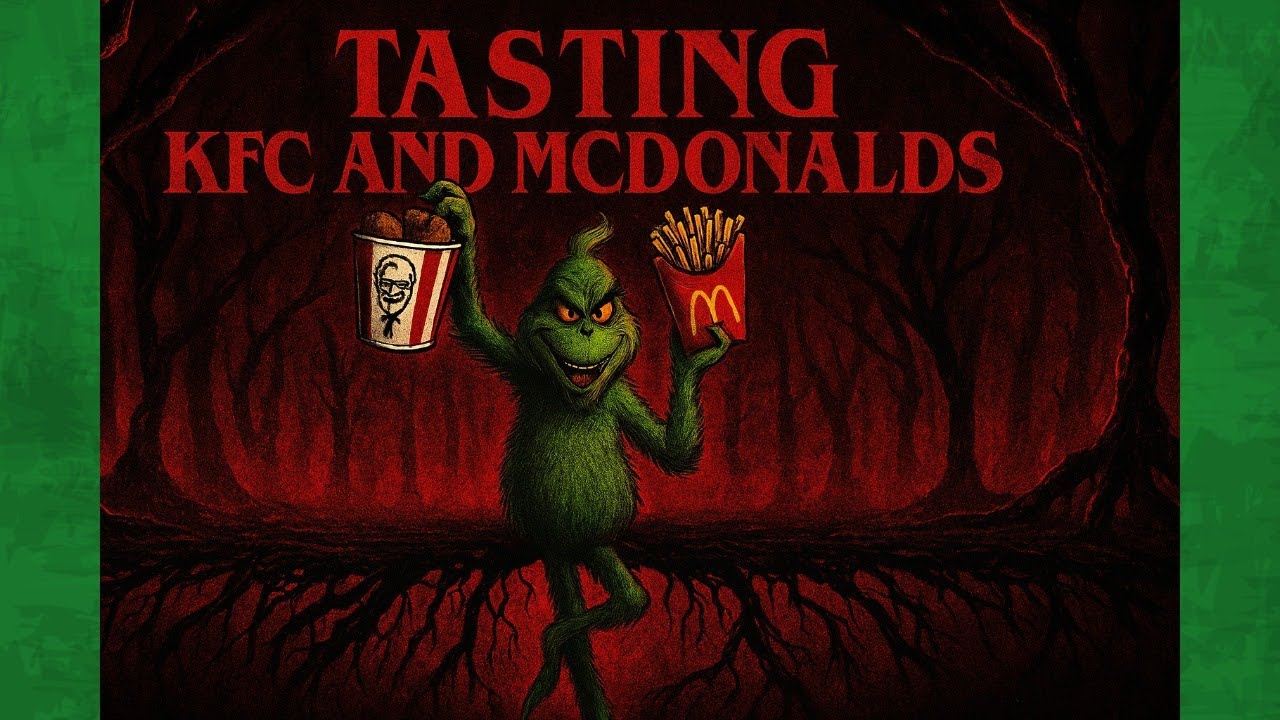 Меню KFC Stranger Things Box, куриные крылышки KFC Stranger и меню McDonalds Grinch, включая лимо...