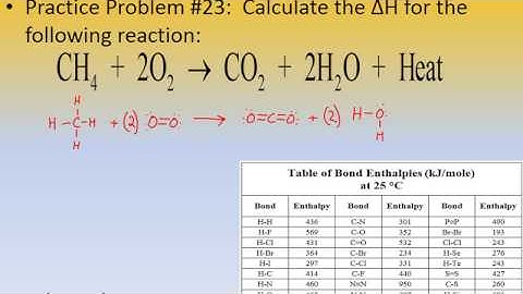 Finding Enthalpy using Bond Energies.  (Adv Chem Ch. 4, Part 7)