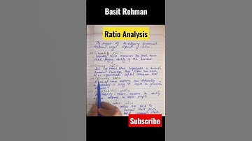 Ratio Analysis ● Financial Statement Analysis