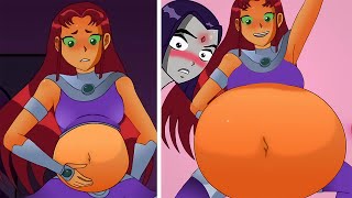 Wait Starfire!! The Food Tries To Escape!!! 🤰☠️ (Teen Titans Buffet)