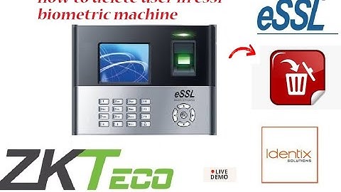 how to delete user in essl biometric machine | how to remove user in essl biometric machine