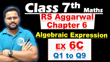 Class 7 RS Aggarwal Chapter 6 – Algebraic Expressions Exercise 6C | Questions 1 to 9