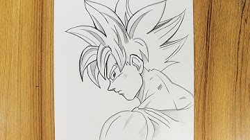 How to draw Goku Ultra Instinct | Dragon Ball drawing easy for beginners