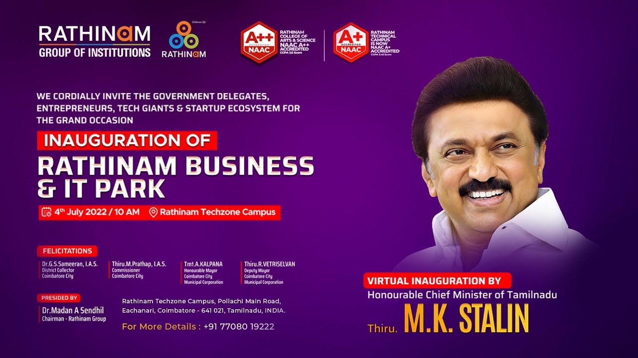 ⁣Rathinam Techzone Business & IT Parks inauguration at Coimbatore | Blissful Moments | July 04 20