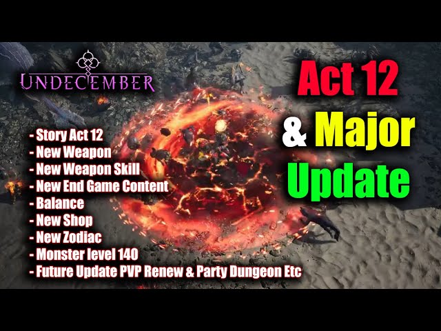 Undecember January 12th Update Patch Notes