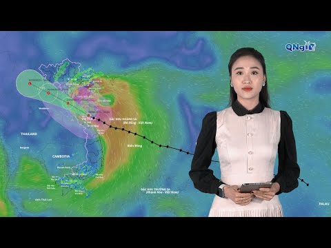 Bão số 10 di chuyển nhanh, cường độ mạnh đổ bộ đất liền Nghệ An - Hà Tĩnh vào sáng sớm mai