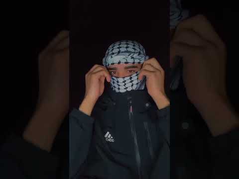 طريقة لف الكوفية الفلسطينة