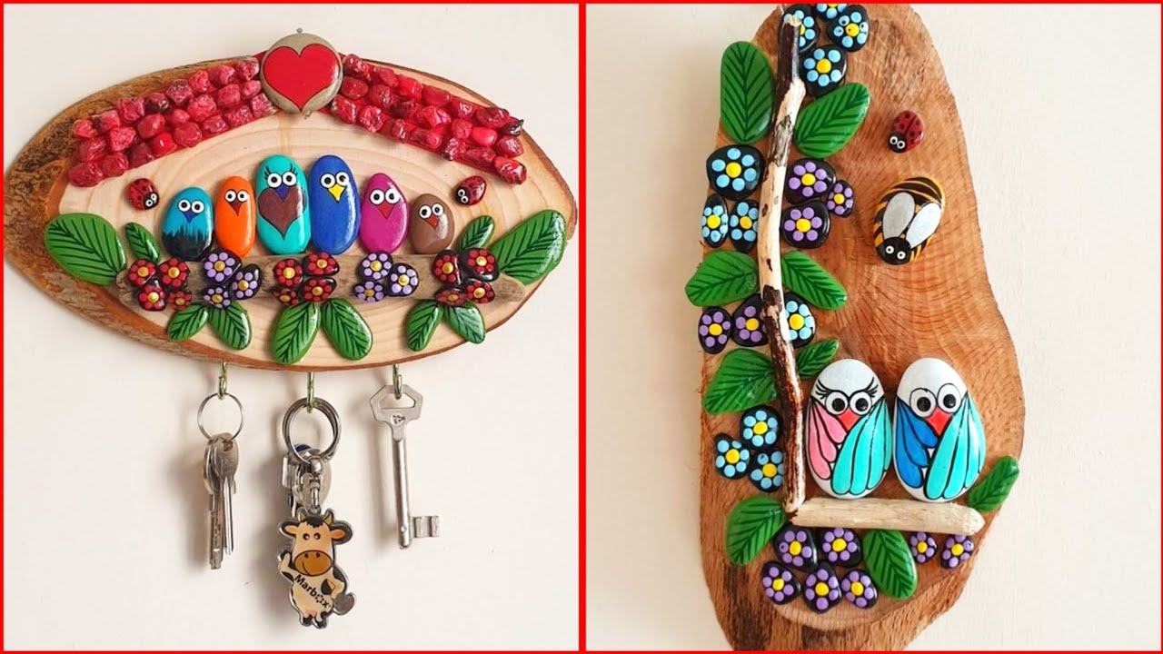 Unique pebble and stone art for home decoration YouTube