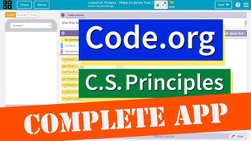 Code.org Project Lesson 8 Make a Library | Tutorial with Answers | Full App | Unit 7 CS Principles