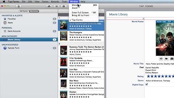 Tap Forms for Mac Menubar Commands