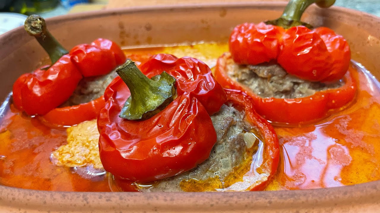 Römertopf - Gefüllte Paprika und eine Vorschau