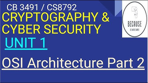 1.4. OSI Security Architecture Part 2 in Tamil