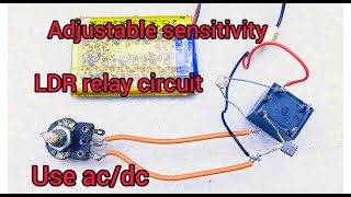 how to make Adjustable sensitivity relay circuit || street light automatic off on #Technotopics
