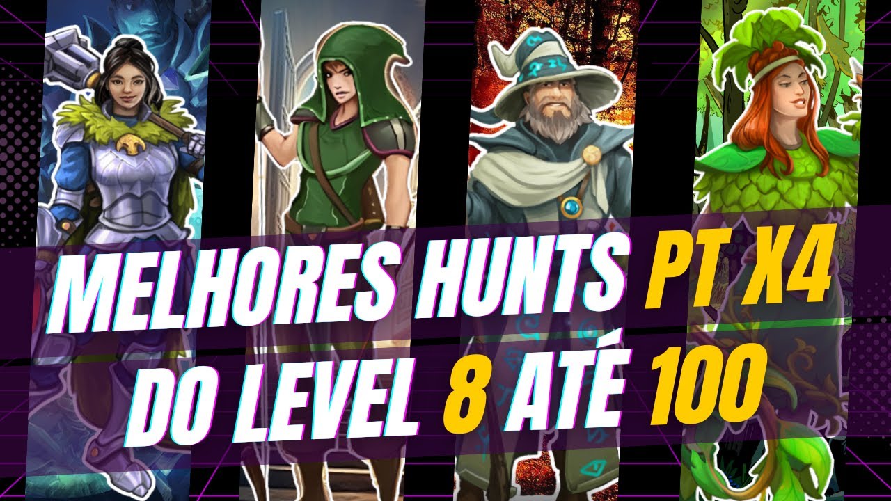 🗡️🧙🏻[MELHORES HUNTS DE PTX4 NO TIBIA]🧙‍♀️🏹 PT LEVEL 8+ 50+ 70+ 100+ # ...