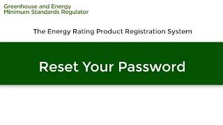 Reset Your Password