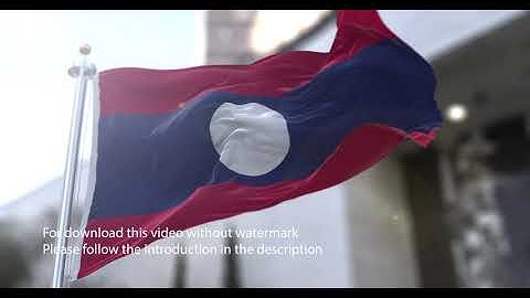 Laos flag with 3d effect blowing in the wind 3D Flag V2 long