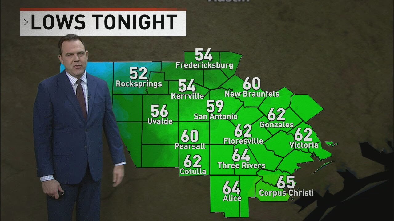 Arctic air mass to brush Texas Sunday after mild start to weekend - YouTube