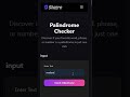 The Easiest Palindrome Checker Ever!
