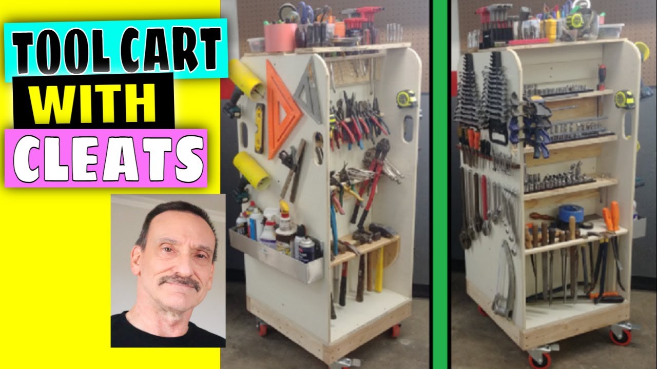 DIY ROLLING TOOL CART BUILD How To Build A Rolling Tool Cart French Cleats #mg101project #dgwproject