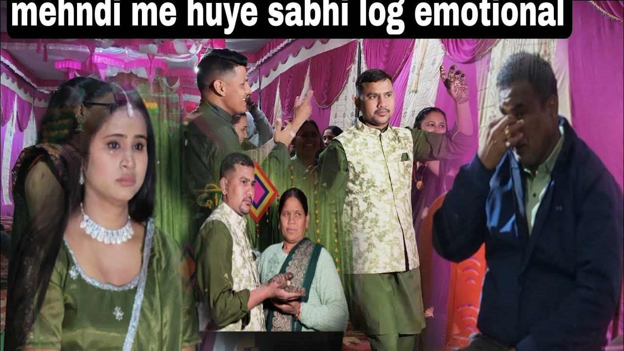  Mai bhi pahuch gyi gaon mein ♥️😍 mehndi me huyi dulhan emotional 😭🥹
