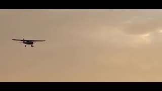 The Sila 450C Of The Suolo Flying Club Flight School Lands Framed By A Super Sunset