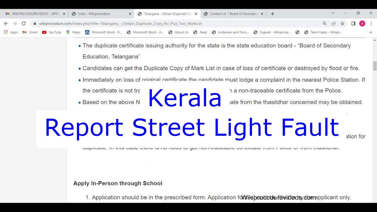 Kerala Report Street Light Not Working Outage YouTube