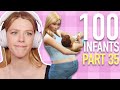 can you raise 4 infants at once in the sims 4? | 100 INFANT SPEEDRUN | Part 35